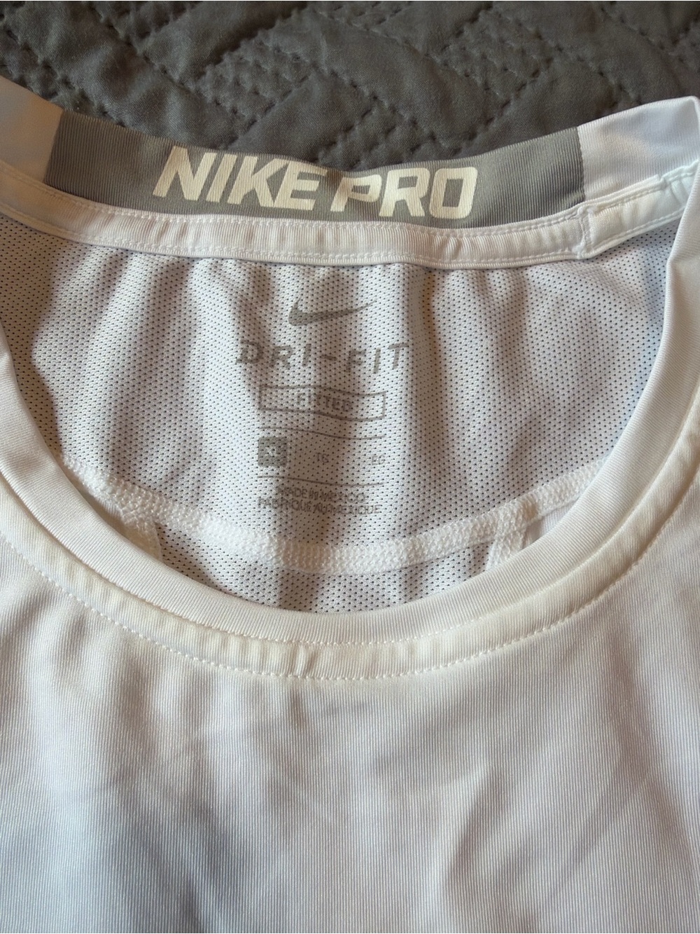 Nike Pro White Short Sleeve Dri-FIT Training Tee